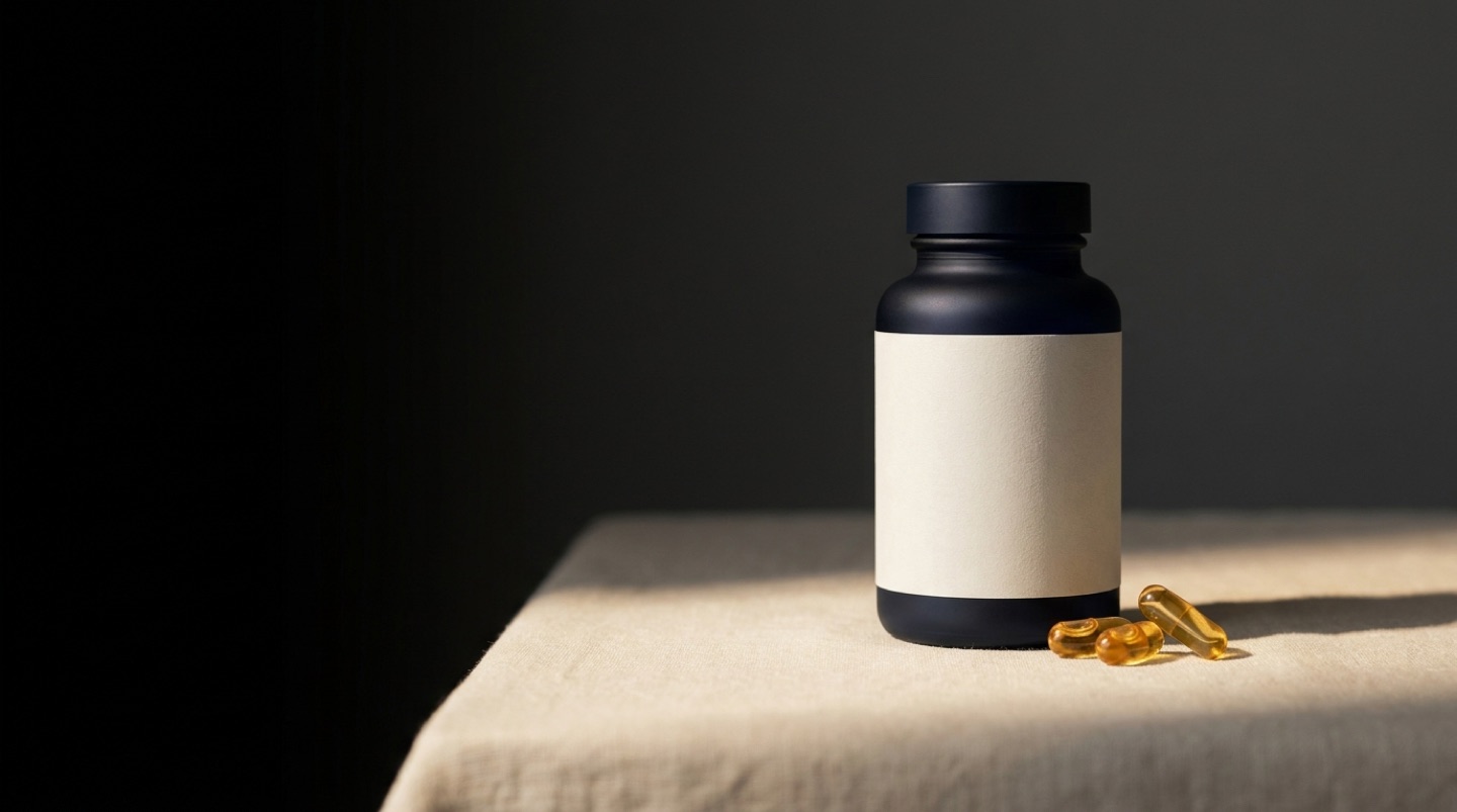 HUSH magnesium glycinate sleep supplement bottle with amber capsules