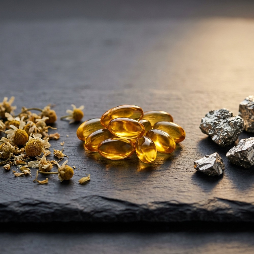 Magnesium capsules with chamomile and magnesium mineral